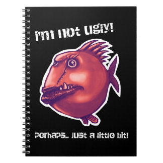 lelijke illustratie van de vissoort cartoon notitieboek