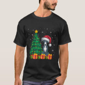 Lelijke Italiaanse Greyhound Santa Hat Kerstverlic T-shirt (Voorkant)