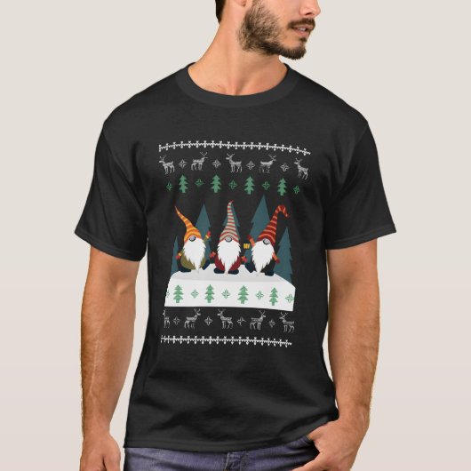 Lelijke kabouter in het bos t-shirt (Voorkant)
