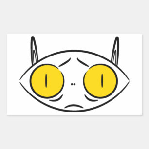 Lelijke kat of grappige vleermuis grappige rare sc rechthoekige sticker