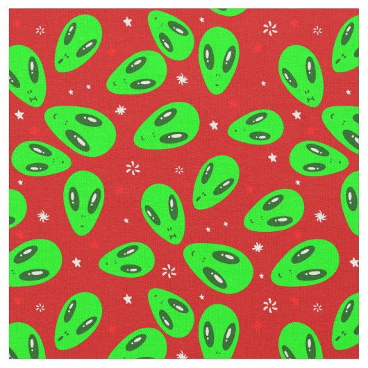 Lelijke kerst alien rode sterren stof (Close Up)