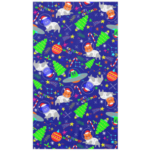 Lelijke kerst Alien Santa Dog Cat Tafelkleed