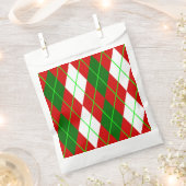 Lelijke kerst argyle plaid retro bedankzakje (Geknipt)