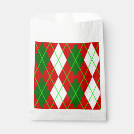Lelijke kerst argyle plaid retro bedankzakje