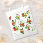 Lelijke kerst avocado kerstman feestelijk bedankzakje (Geknipt)