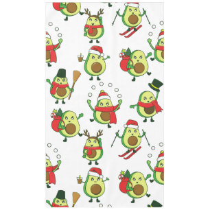 Lelijke kerst avocado kerstman feestelijk tafelkleed