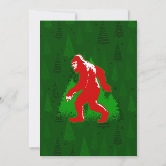 lelijke kerst bigfoot yeti kerstbomen uitnodiging (Voorkant)