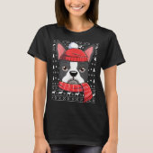Lelijke kerst Boston Terrier Hond Grappige Xmas T-shirt (Voorkant)