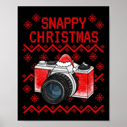 Lelijke Kerst Camera Fotograaf Xmas Foto Poster (Voorkant)