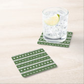 Lelijke kerst Chic Green Kartonnen Onderzetters (Insitu)