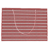 Lelijke Kerst Chic Rode Gift Bag Groot Cadeauzakje (Achterkant)