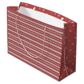 Lelijke Kerst Chic Rode Gift Bag Groot Cadeauzakje (Achterkant Gekanteld)