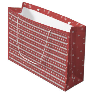 Lelijke Kerst Chic Rode Gift Bag Groot Cadeauzakje
