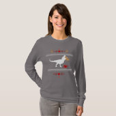 Lelijke kerst dinosaurus rendier grappige trui t-shirt (Voorkant volledig)
