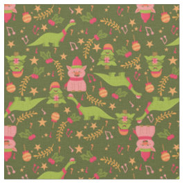 Lelijke kerst dinosaurus Trex Santa Pig Stof
