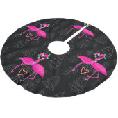 Lelijke kerst flamingo snoep hart kerstboom rok (Gekanteld)