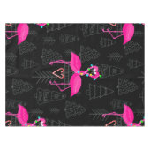 Lelijke kerst flamingo snoep hart tafelkleed (Voorkant (Horizontaal))