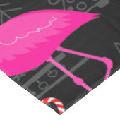 Lelijke kerst flamingo snoep hart tafelkleed (Gekanteld)