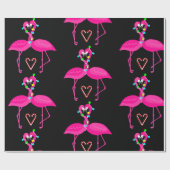 lelijke kerst flamingo snoepstok cadeaupapier (Vlak)