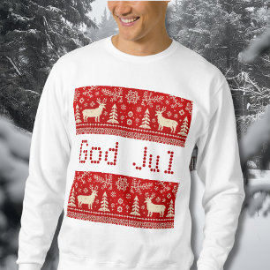 lelijke kerst -gebreide uitziende motieven trui