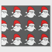 lelijke kerst geest santa claus spooky creepy cadeaupapier (Vlak)