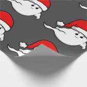 lelijke kerst geest santa claus spooky creepy cadeaupapier (Hoek)