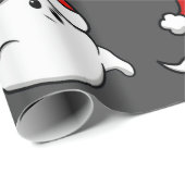 lelijke kerst geest santa claus spooky creepy cadeaupapier (Rol Hoek)