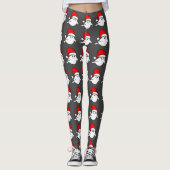 lelijke kerst geest santa claus spooky creepy leggings (Voorkant)