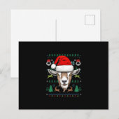 Lelijke Kerst Geit Kerstmis Cadeau Feestdagenkaart (Voorkant / Achterkant)