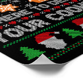 Lelijke Kerst Grappige Tech Ondersteuning Hier Om Poster (Hoek)