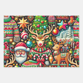 lelijke kerst inpakpapier vel