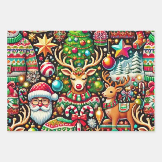 lelijke kerst inpakpapier vel (Voorkant)