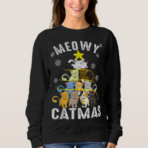 Lelijke kerst kat boom grappige Xmas Meowy Catmas Trui