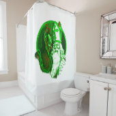 lelijke kerst krampus st nicholas santa douchegordijn (In situ)