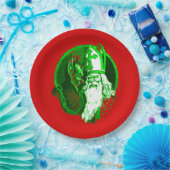 lelijke kerst krampus st nicholas santa papieren bordje (Feest)