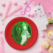 lelijke kerst krampus st nicholas santa papieren bordje (Feest)