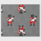 Lelijke Kerst Krampus Xmas Monster antiek Cadeaupapier (Vlak)