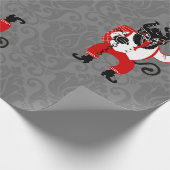 Lelijke Kerst Krampus Xmas Monster antiek Cadeaupapier (Hoek)