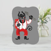 Lelijke Kerst Krampus Xmas Monster Kaart (Staand voorkant)