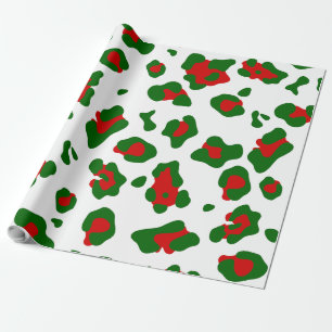 Lelijke Kerst Luipaard Dierenprint Cadeaupapier