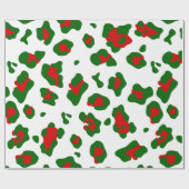 Lelijke Kerst Luipaard Dierenprint Cadeaupapier (Vlak)