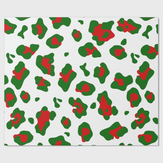 Lelijke Kerst Luipaard Dierenprint Cadeaupapier (Vlak)