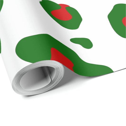 Lelijke Kerst Luipaard Dierenprint Cadeaupapier (Rol Hoek)