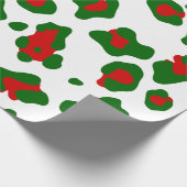 Lelijke Kerst Luipaard Dierenprint Cadeaupapier (Hoek)