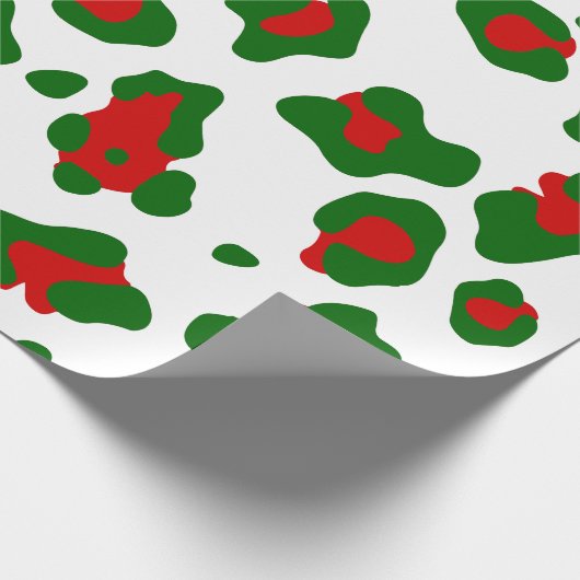 Lelijke Kerst Luipaard Dierenprint Cadeaupapier (Hoek)