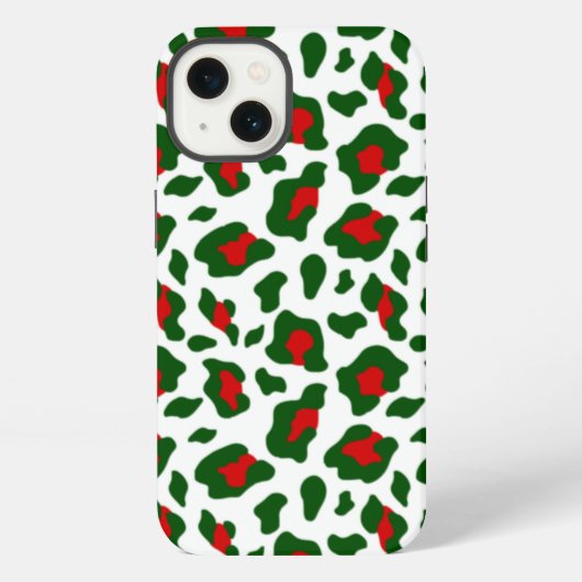 lelijke kerst luipaardprint iPhone hoesje (Achterkant)