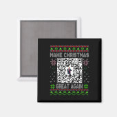 Lelijke Kerst Morsige Qr President Trump Dans Code Magneet (Voorkant / Achterkant)