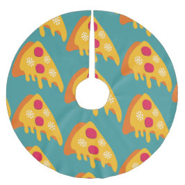 Lelijke Kerst Pepperoni Pizza Sneeuwvlokken Winter Kerstboom Rok