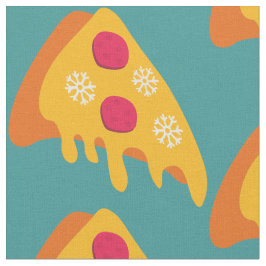 Lelijke Kerst Pepperoni Pizza Sneeuwvlokken Winter Stof