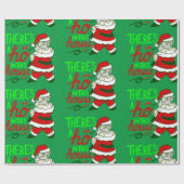 lelijke kerst santa claus ho huis cadeaupapier (Vlak)